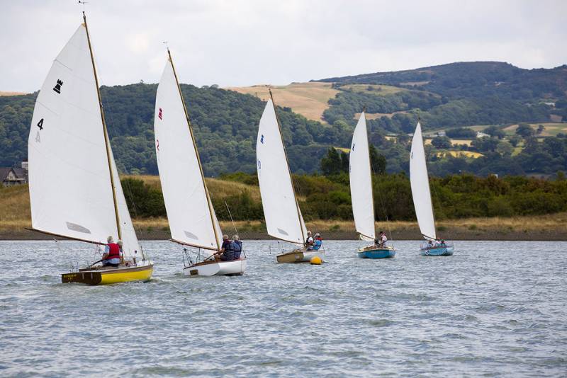 Boats sailing on Conwy river